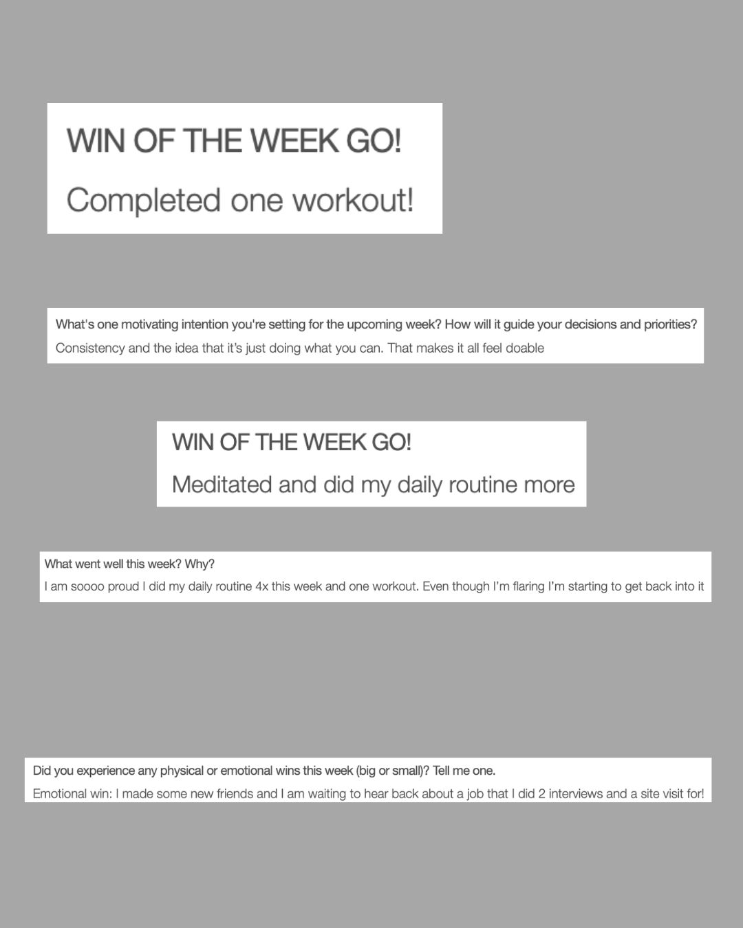 Completed workout, meditated and did daily routine more